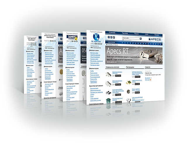 Сайты дистрибьютеров замочной фурнитуры «Apecs»