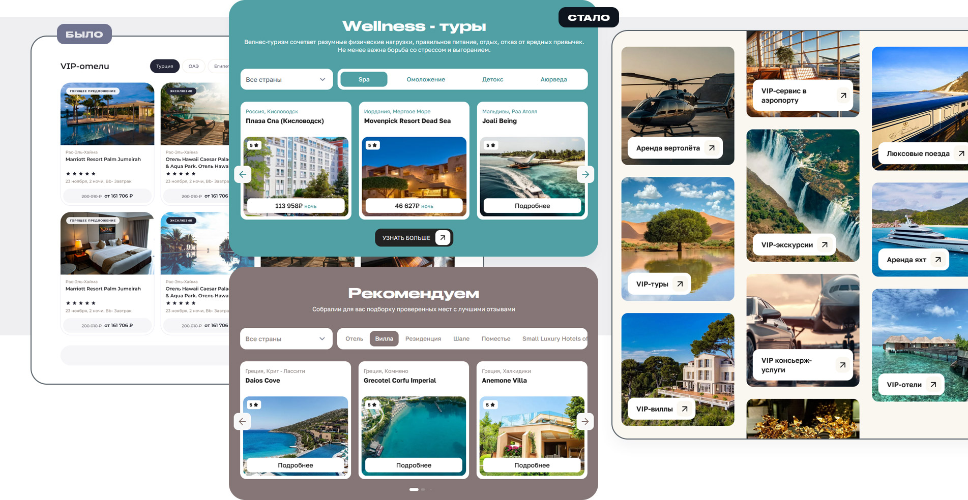 Комплексное внедрение дизайна на сайт туроператора