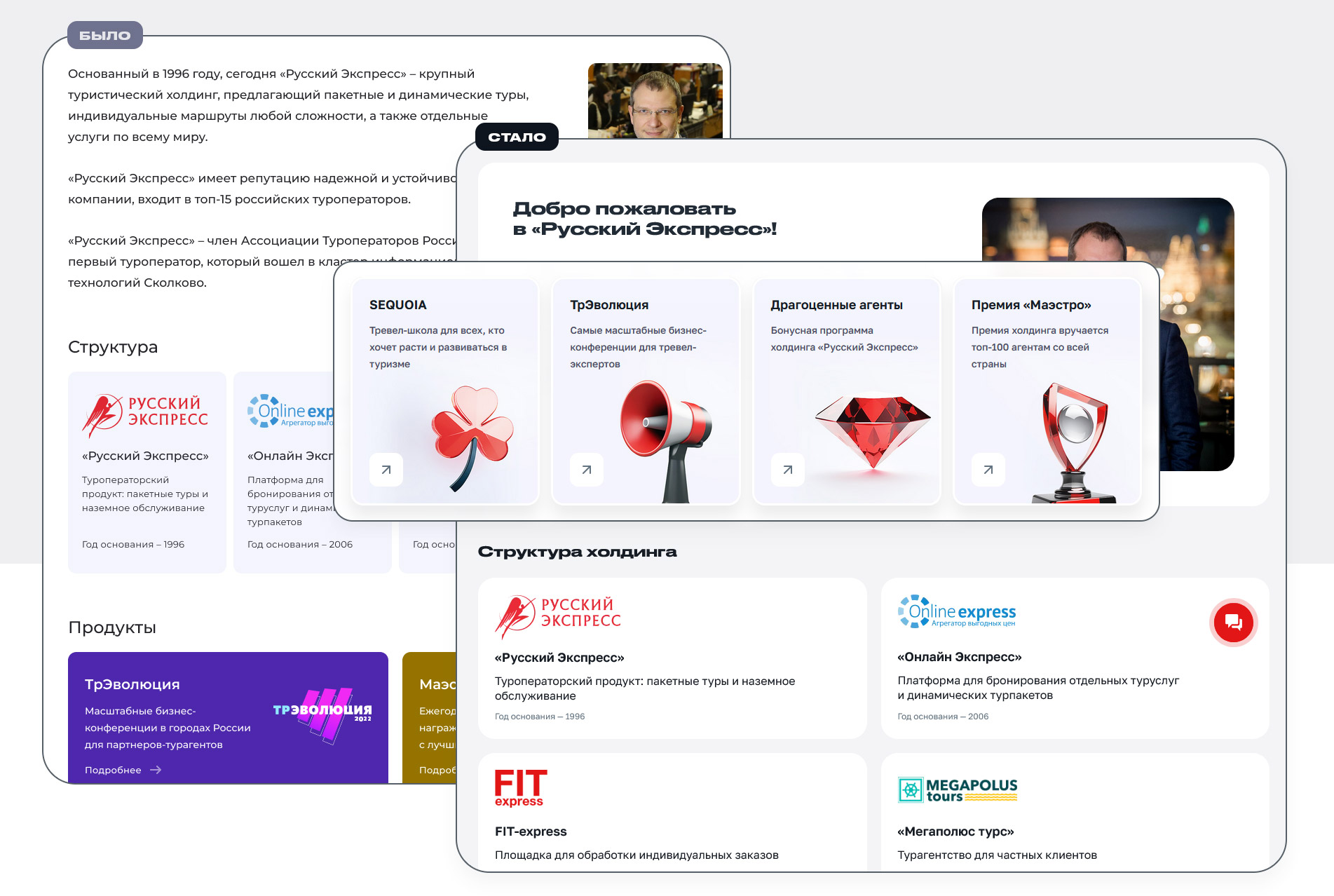Комплексное внедрение дизайна на сайт туроператора