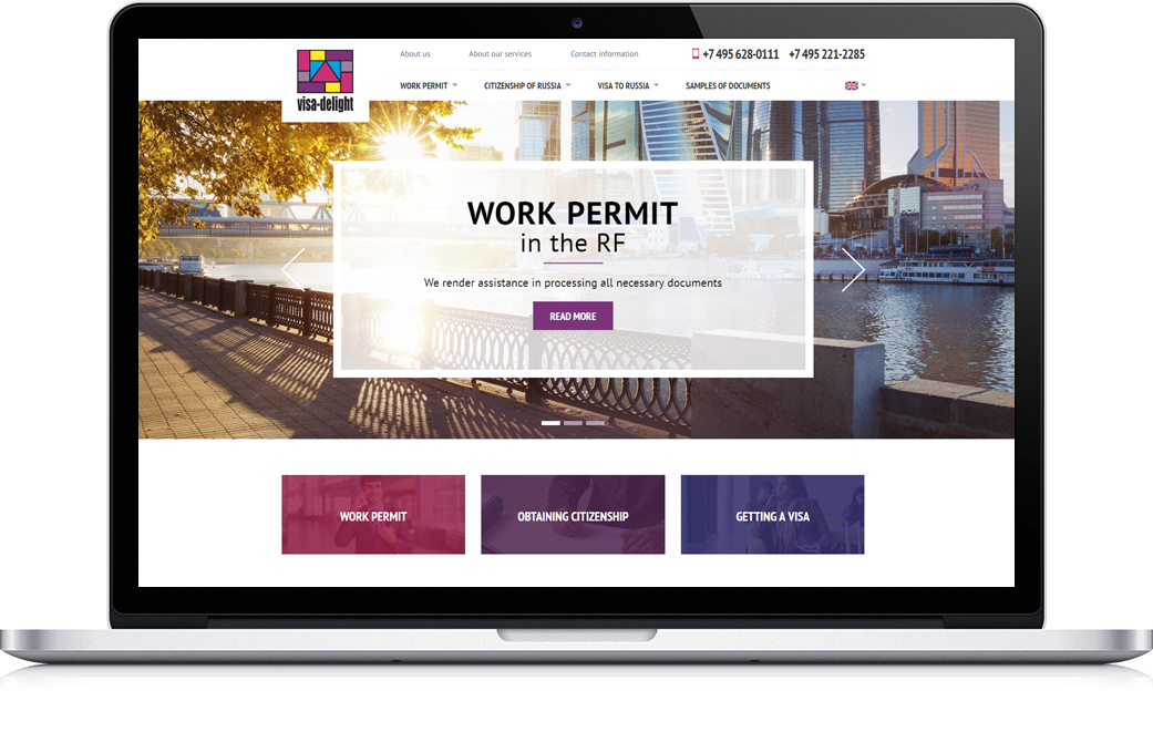 Разработка сайта компании Виза-Делайт