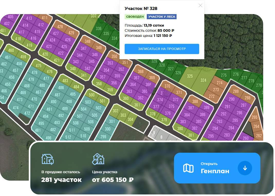 Разработка сайта земельного брокера