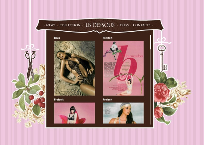 Сайт бутика «LB Dessous»